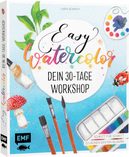 Lara Schmitt, Easy Watercolor - Dein 30-Tage Workshop - Schritt für Schritt zu deinen ersten Bildern, Rezension, Buchempfehlung, Wasserfarben, Aquarellmalerei, Online Bewertung, Review, Zeichnen, Malen, Motive, Basiswissen